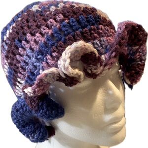 Handcrafted Crochet Bucket Hat with Ruffles/Soft lightweight yarn/Unique Color